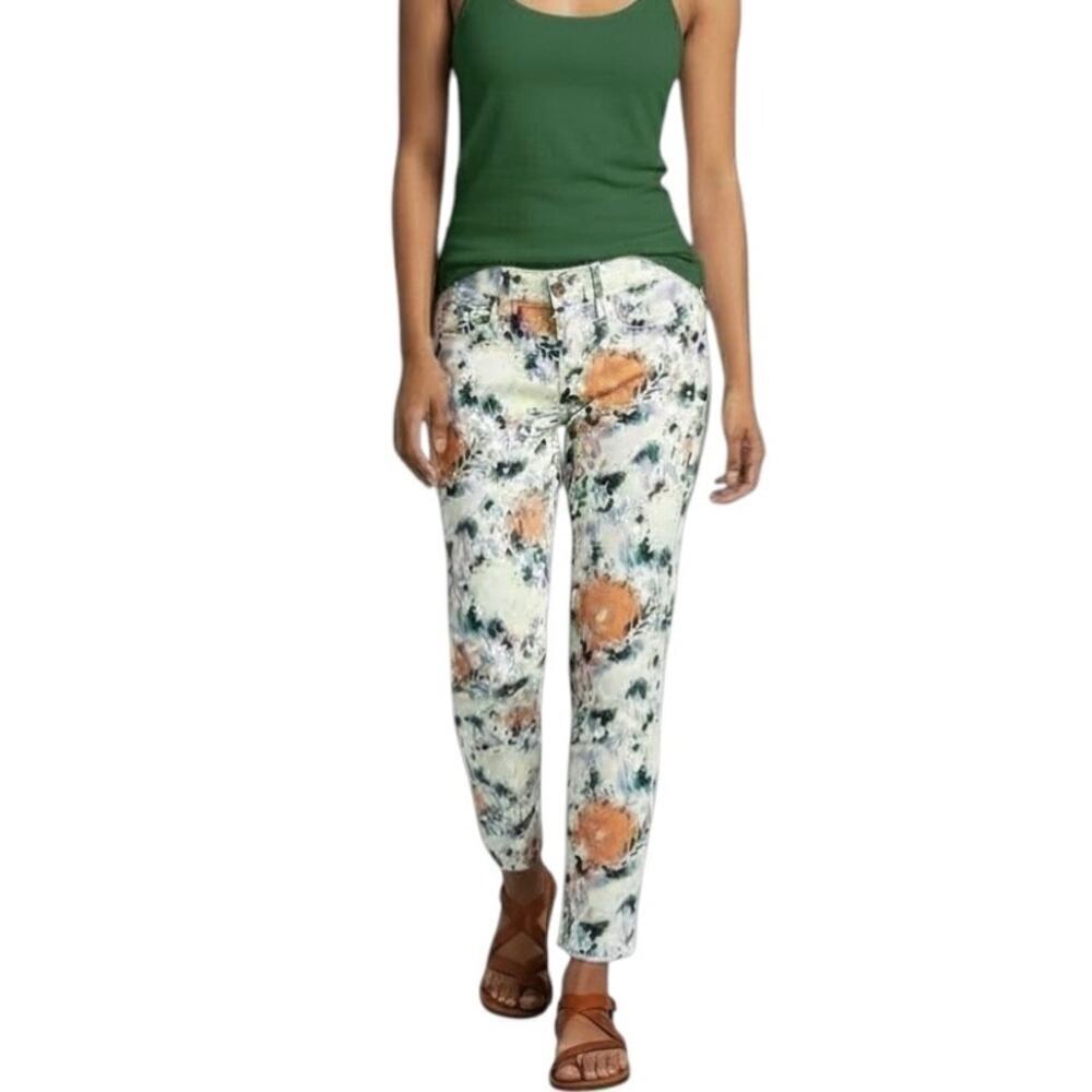 Gap 1969 Women's Legging Jeans 27R Floral Print Skinny Stretch Low Rise Denim